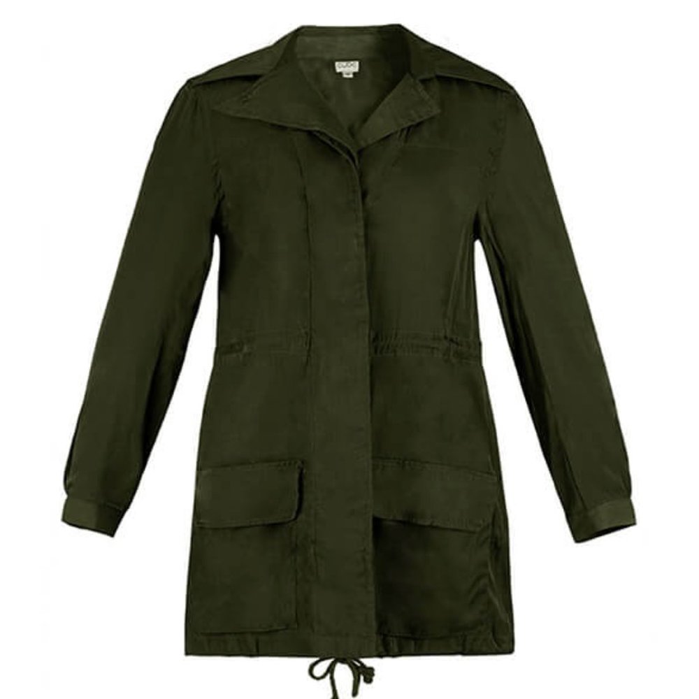 CUBIC Cargo Jacket Lightweight Fabric in Military Green Size Medium US 6 NWT